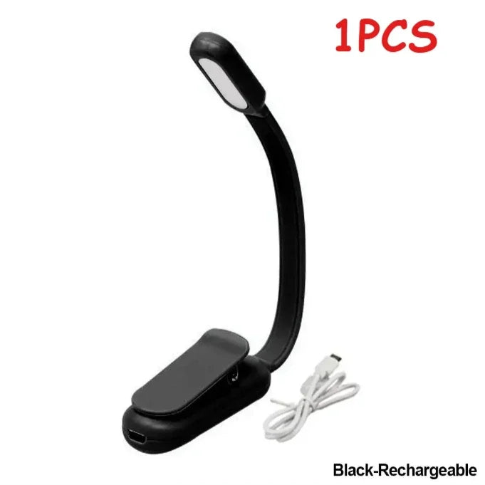 lampe lecture rechargeable led rose noir pinces flexible moderne minimaliste