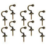 crochets muraux bronze lisses opaques classiques vis fixations 10pcs