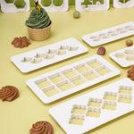 moules biscuits géométriques blancs modernes outils pâtisserie cutter plongeur fondant cake deco