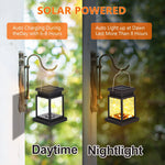 lanterne solaire moderne noire transparente 30 led extérieure ip65
