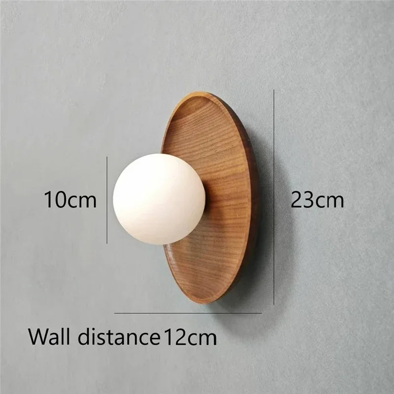 lampes murales modernes minimaliste bois marron foncé éclairage quotidien led fixées mur transparentes