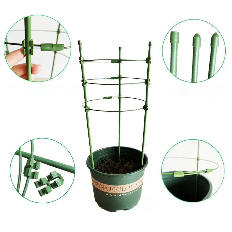 Treillis de serre pour légumes grimpants en pot