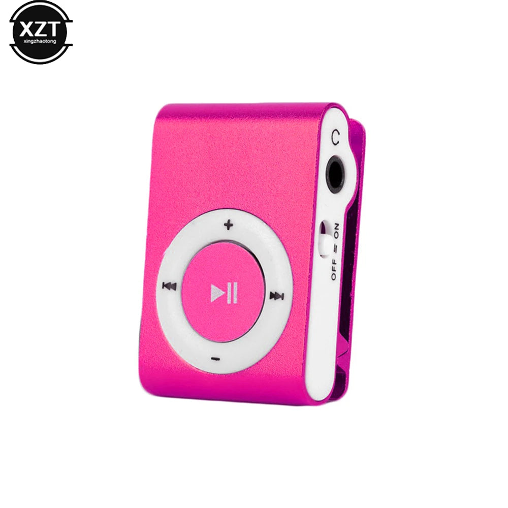 lecteur mp3 portable argent rose noir or bleu métal brillant compact moderne clips