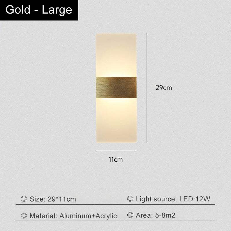 applique murale led moderne blanc noir minimaliste éclairage chambre entrée étude salle bain