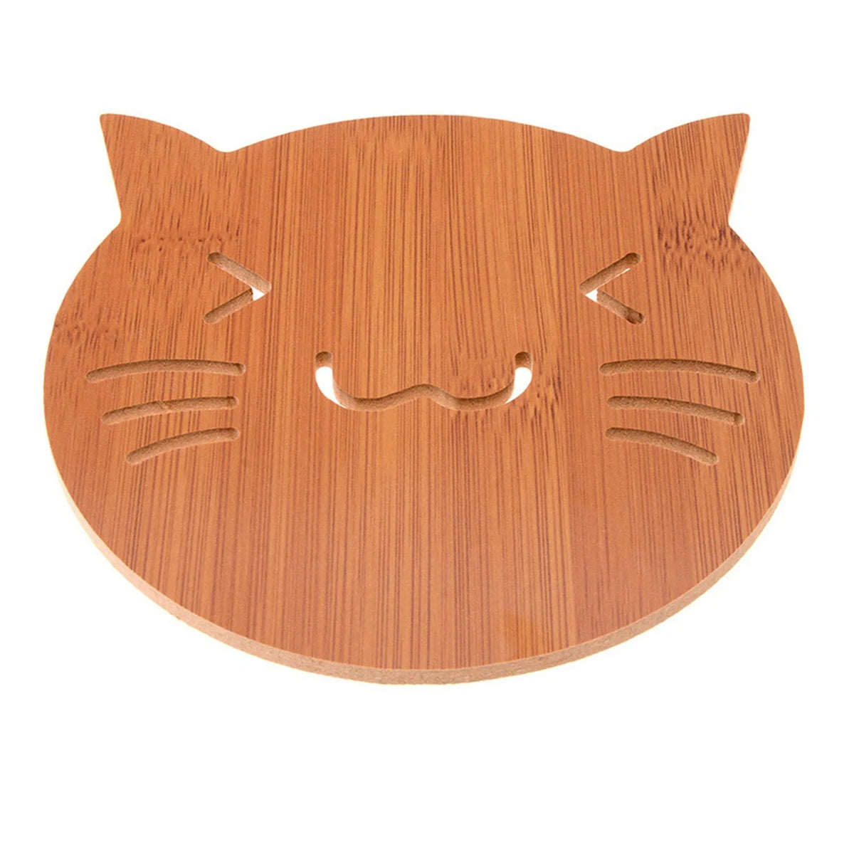 soucoupes bambou motifs poissons chat tapis table antidérapantes modernes cuisine soucoupes bois gravures simples