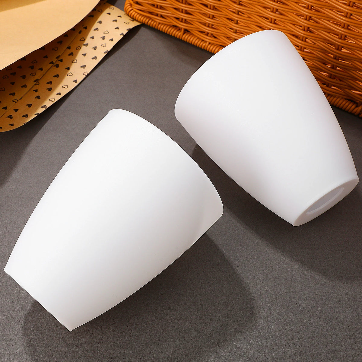 abat jour blanc moderne plastique opacique tringle lampes tables lampadaires 10cm 11.4cm