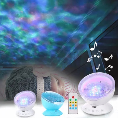 projecteur effets lumineux nocturne télécommande veilleuse nuit led colorée moderne adhésif bluetooth musique chambre