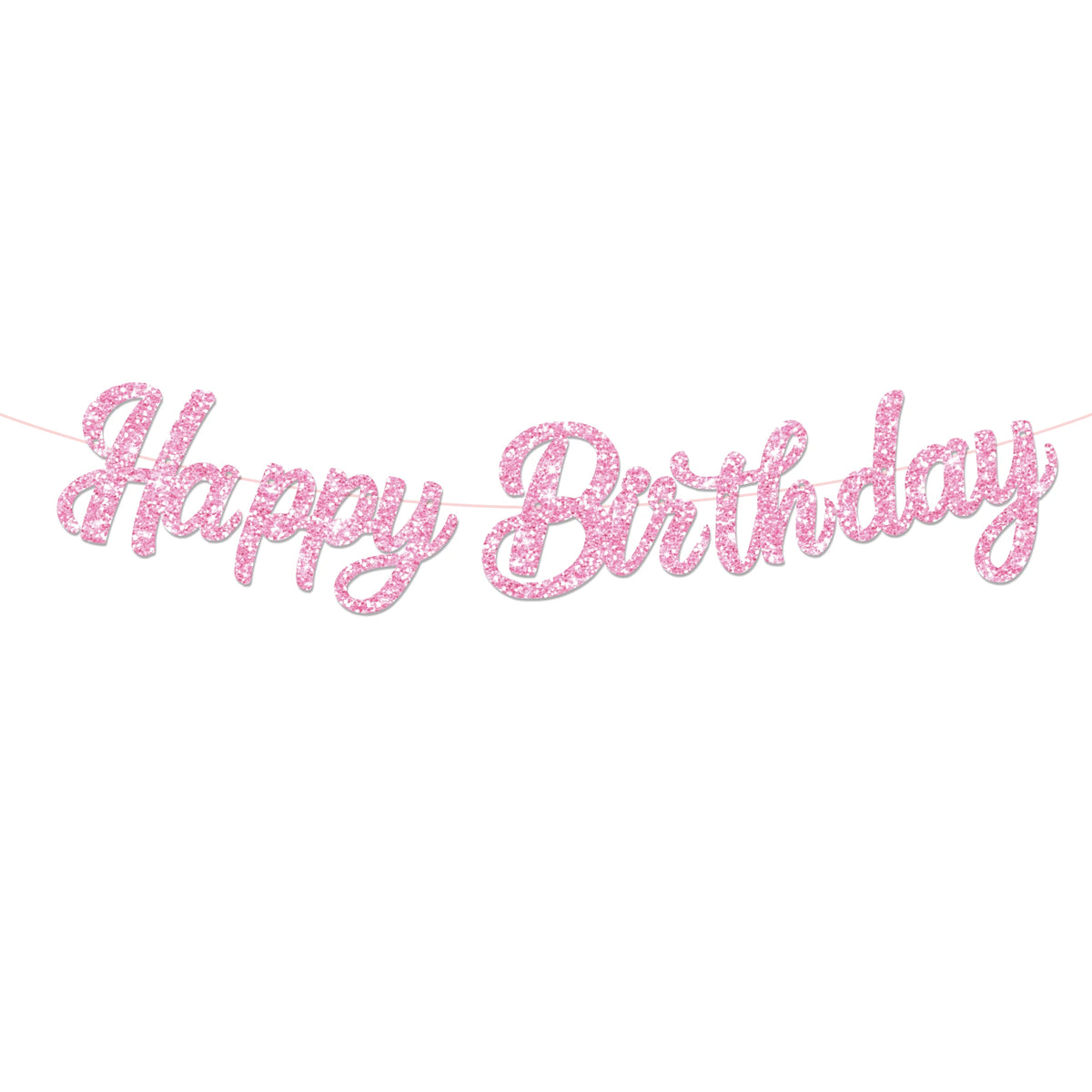 guirlande lettres multicolore happy birthday motifs cocktails nœuds fête enfant cursive suspendue brilles
