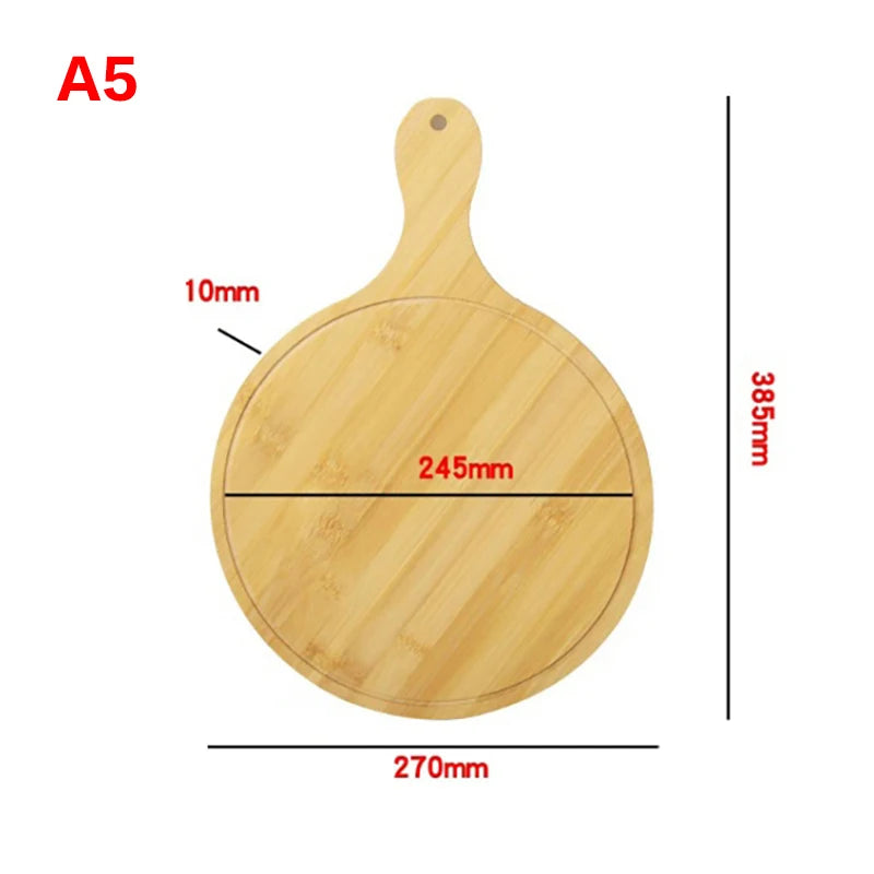 planche découper bois clair grain naturel fourchette couteau classique service pizza steak collation