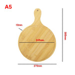 planche découper bois clair grain naturel fourchette couteau classique service pizza steak collation