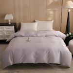 ensemble literie coton 100% uni moderne gris clair beige rose pâle doux adultes maison