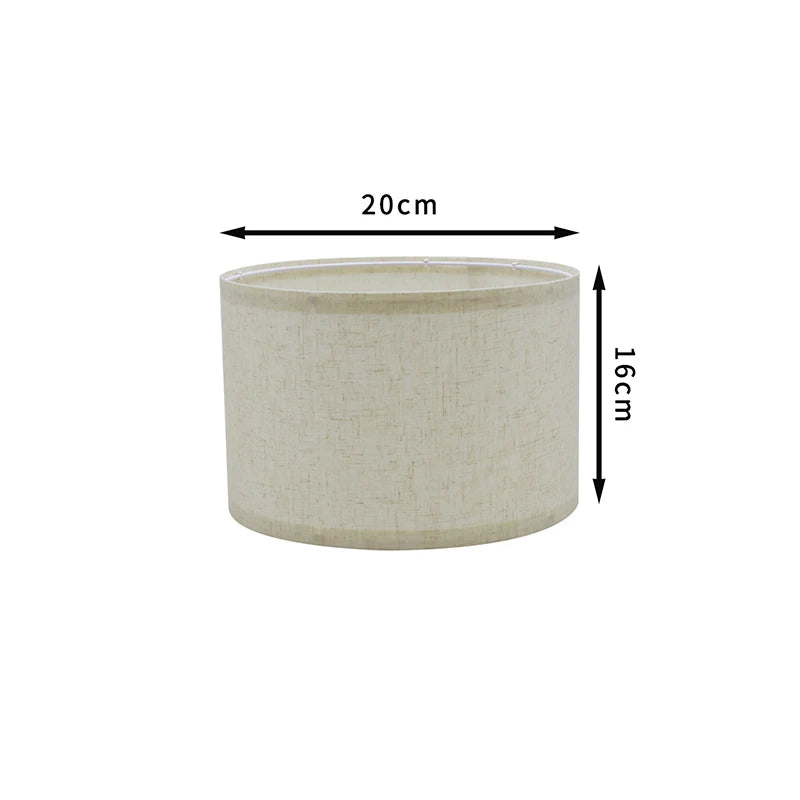 abat jour tissu lin beige clair classique suspension contemporain maison salonhôtel 40x24cm