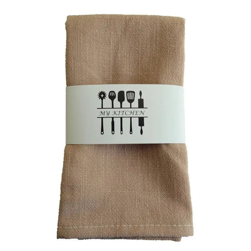 serviettes table lin rose vert blanc jaune beige rustique minimaliste texture froissée aspect naturel