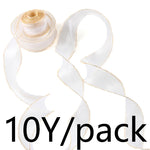 ruban organza bordure dorée classique rouge rose clair beige décoration gâteau boîte cadeau emballage