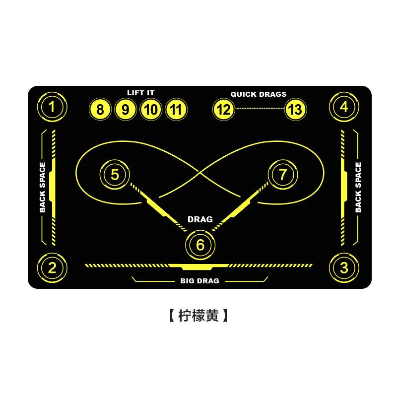 tapis sport graphique adhésif noir vert gris résistant anti dérapant moderne