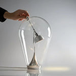 lampe table moderne verre transparent vintage éclairage chevet led minimaliste