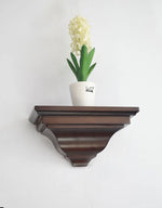 support mural étagère bois sculpté classique fixations salon décoration marron foncé adult walnut