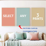 toiles d'art moderne minimaliste pièces couleurs pastel textes imprimés cadres decoration intérieure famille animaux
