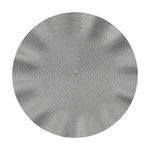 placemats ronds tissu rayures concentriques moderne rose doré rouge gris beige orange festive