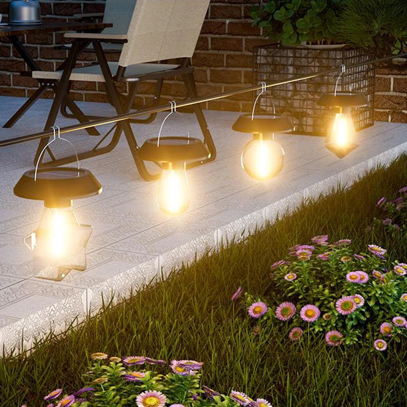 guirlande lumineuse solaire extérieure moderne clips transparentes led rond étoile