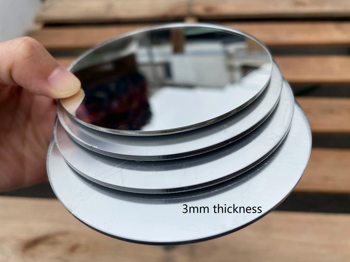 Mini miroir rond inachevé en or clair pour bricolage