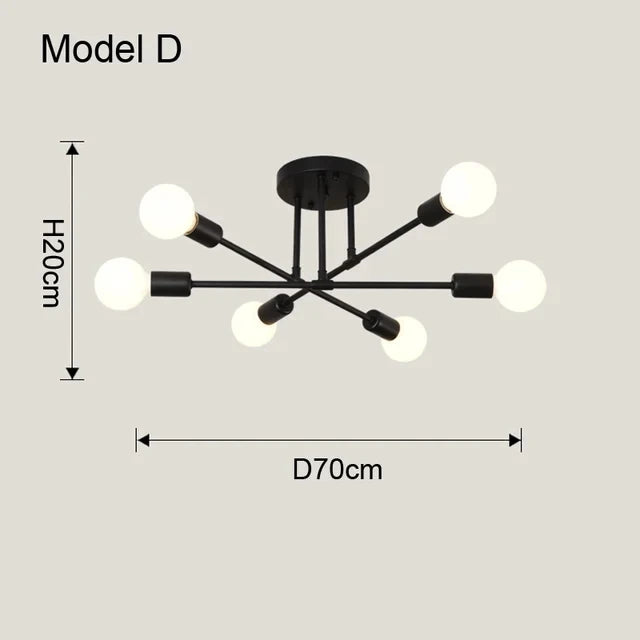 plafonnier led or noir moderne éclairage quotidien contemporain chambre salonSuspens fer flux lumineux minimaliste