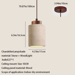 lampe suspendue pierre beige brun texture marbrée moderne minimaliste câble cuir marron ampoule E27
