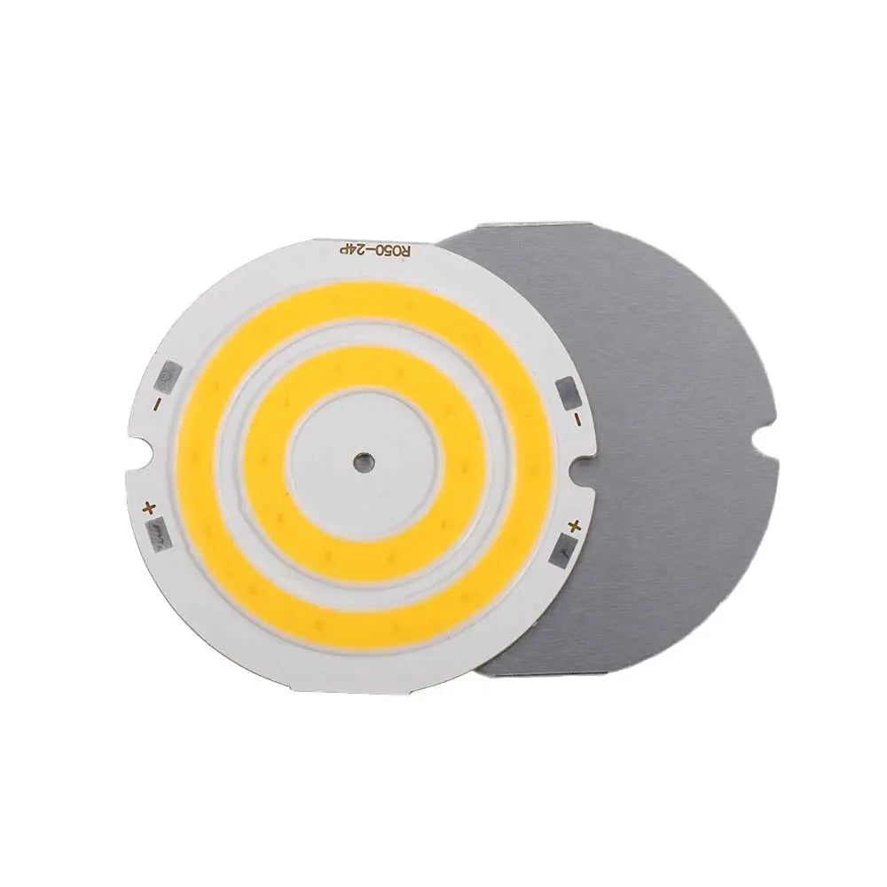 plaque led circulaire blanc orange double anneau concentrique moderne 42mm 50mm