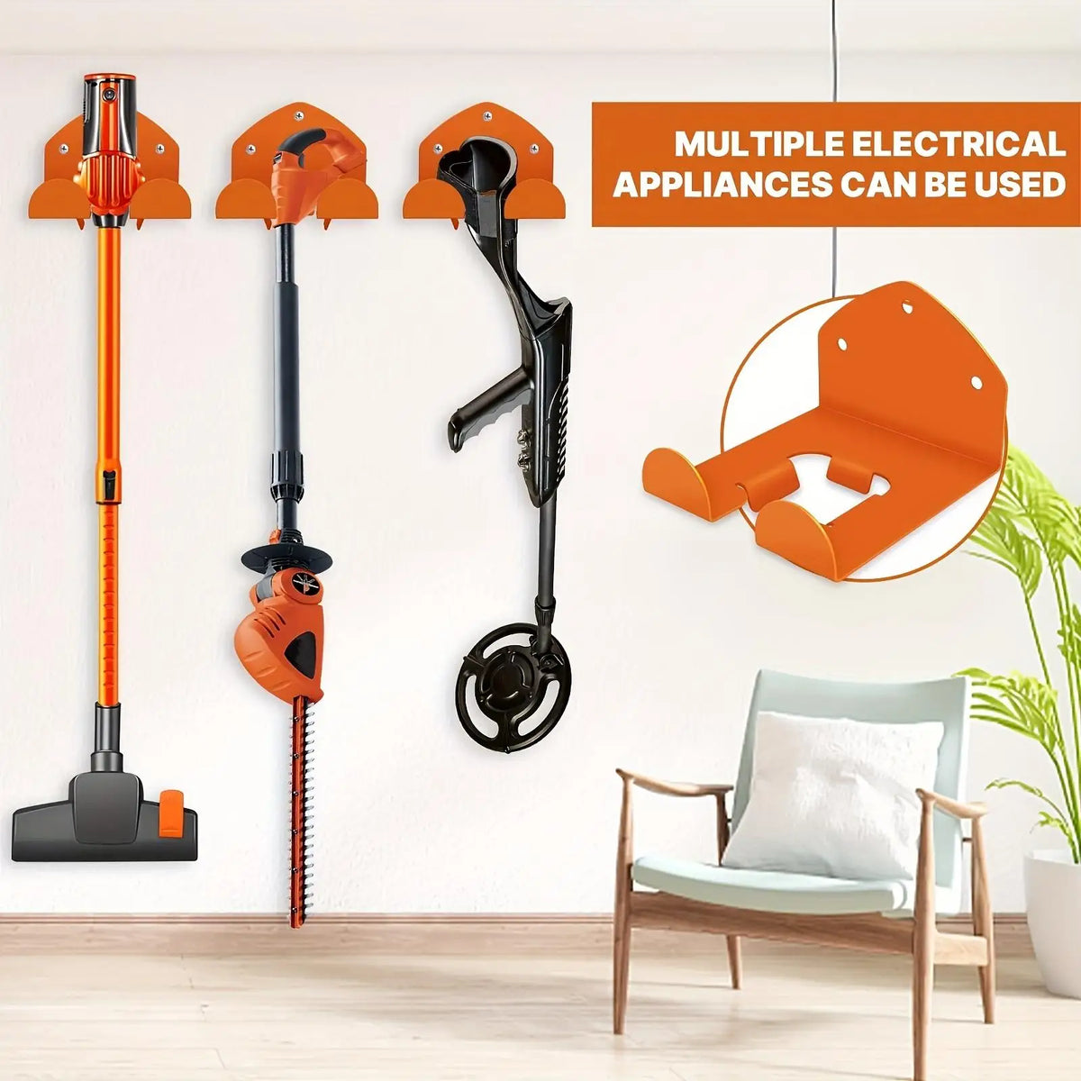 support mural outil jardin coupe bordures orange vif fixations vis inclusoutil électrique outils manuels