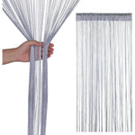 rideau blanc semi transparent moderne chainettes polyester 100x200cm chambre salon