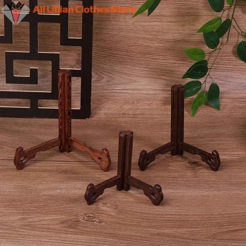 supports bois texturé traditionnels asiatiques petite décoration marron foncé hauteur jusqu'à 15cm largeur jusqu'à