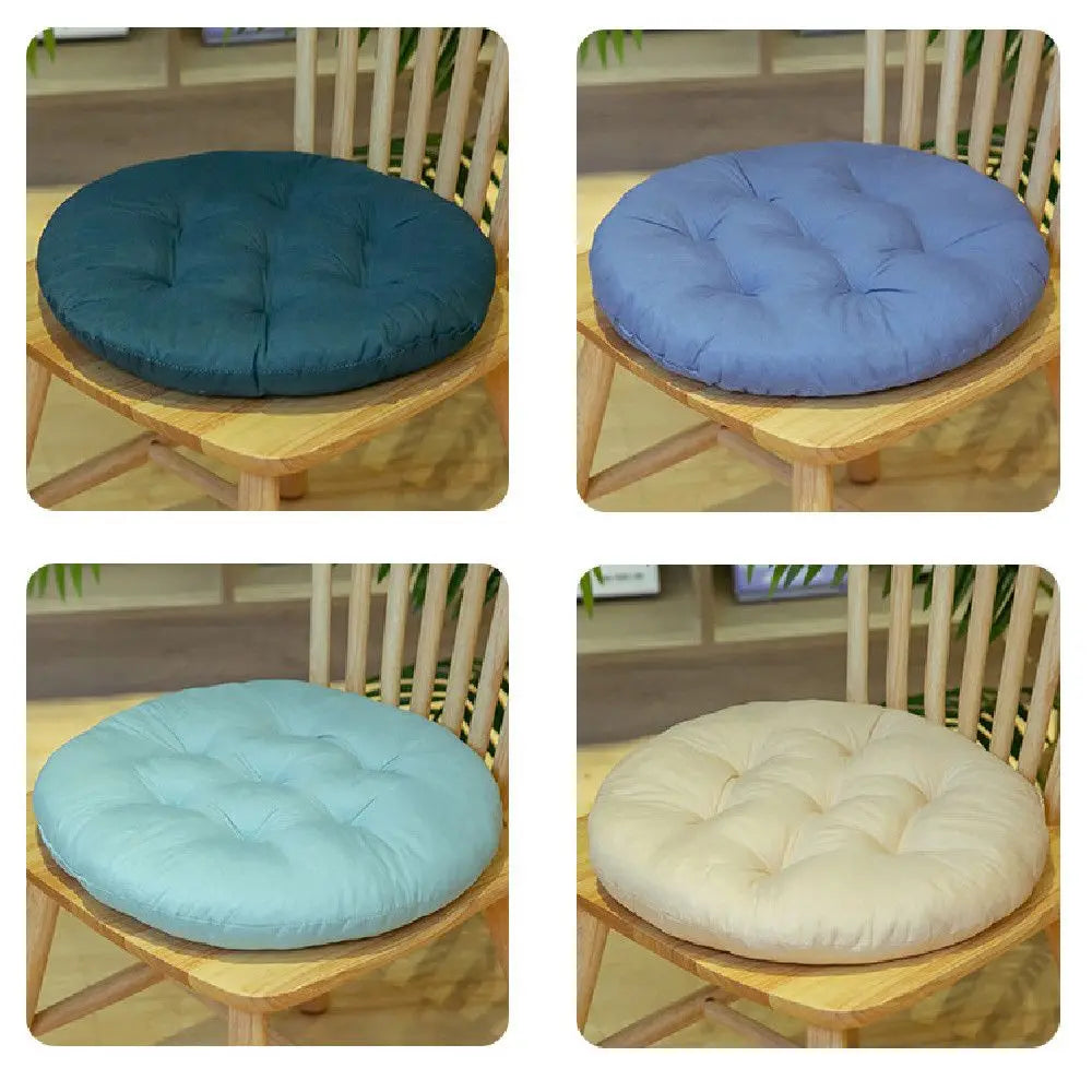 coussin rond doux uni imperméable anti décubitus coton polyester bleu gris rose camel verte