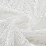 rideau dentelle florale romantique shabby chic polyester translucide fenêtre salon cuisine 75x114cm 75x183cm 75x244cm