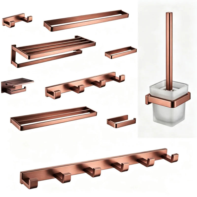 accessoires salle bain rose gold porte serviette barre porte savon porte papier moderne minimaliste