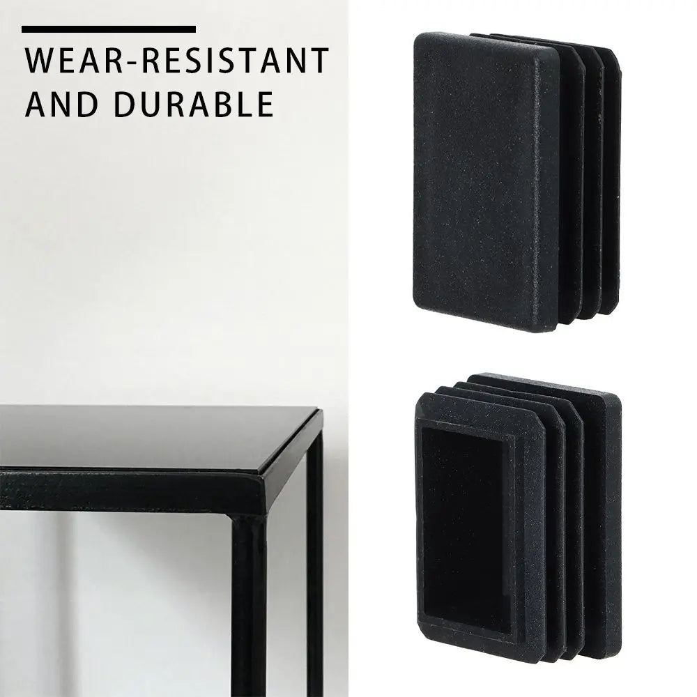 cache pieds adhésifs noirs pratiques rectangle carré anti poussière 10 pièces utilitaires