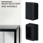 cache pieds adhésifs noirs pratiques rectangle carré anti poussière 10 pièces utilitaires