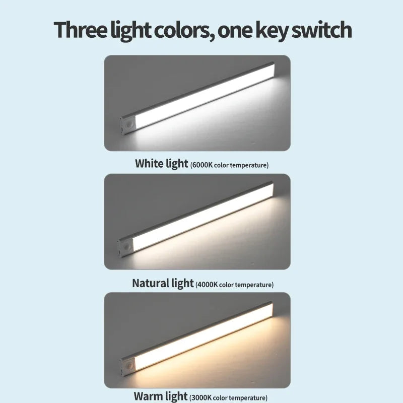 veilleuse led motion sensor sous meuble 20cm 30cm 40cm 50cm blanc moderne minimaliste
