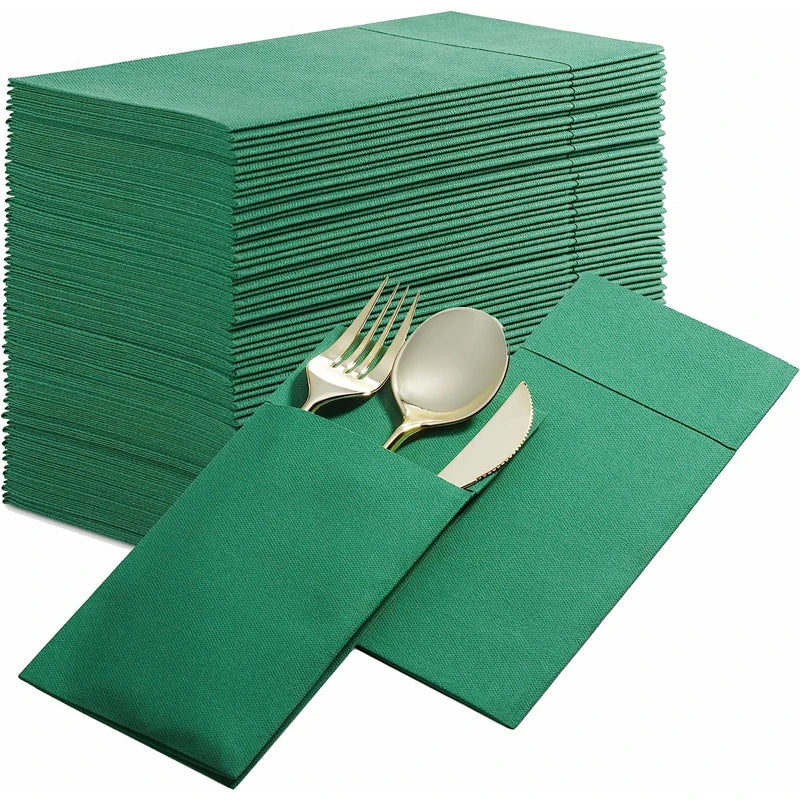 serviettes table jetables rouge vert bleu noir rose violet 40x40cm moderne usage unique festive