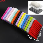 support savon silicone rose violet bleu vert orange gris moderne rayures horizontales