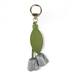 porte clés décoration florale tulipes feuilles vert jaune rose rouge bleu gris violet anneaux