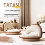 chaise lecture pliante moderne minimaliste tatami tissu texturé coussin salon japonais