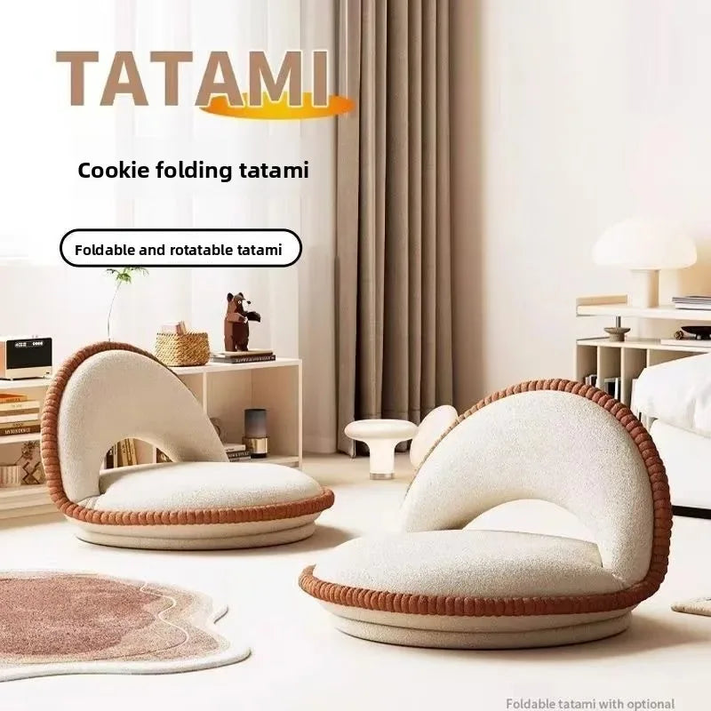 chaise lecture pliante moderne minimaliste tatami tissu texturé coussin salon japonais