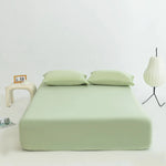 drap housse frais été lit adulte 360 élastique anti dérapage couleurs pastel moderne fixations