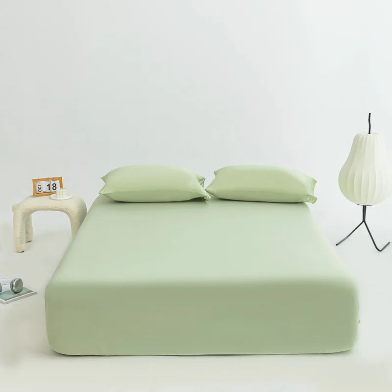 drap housse frais été lit adulte 360 élastique anti dérapage couleurs pastel moderne fixations