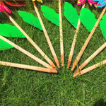 décoration extérieure fleur artificielle jaune rouge bleu vert rayonnante pétale verte tringle jardin cour