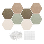 panneaux hexagonaux decoratifs mur modernes panneau acoustique beige marron gris minimaliste fixations adhésives elementos