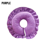 coussin voyage franges doux violet rose gris bleu rouge confortable opaque