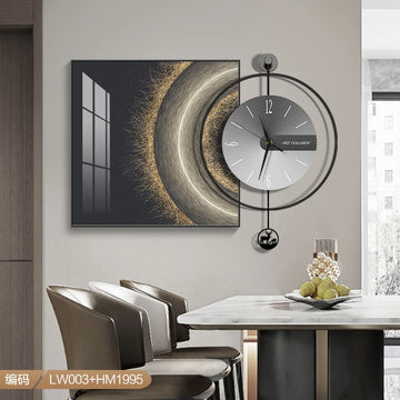 horloge murale moderne métal cadre décoratif salon maison aiguille silencieuse grande taille