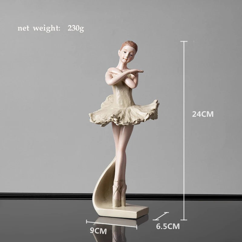 statues danseuses robes ballet blanc classiques décoration intérieure miniature ornement maison