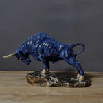 statuette taureau doré réaliste décoration maison occasionnellement cadeau anniversaire noël mariage